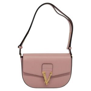 Versace Medusa Pink Leather Shoulder Bag (Pre-Owned)